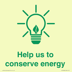 Help us to conserve energy 